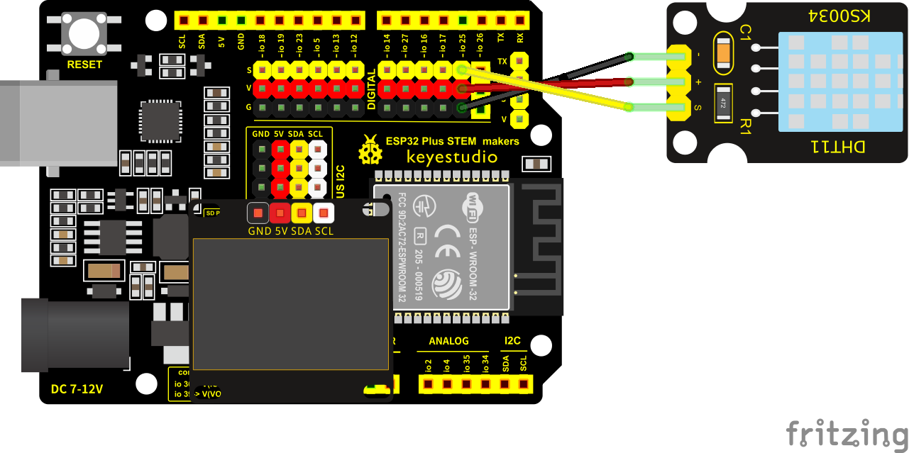 esp32 lcd dht22